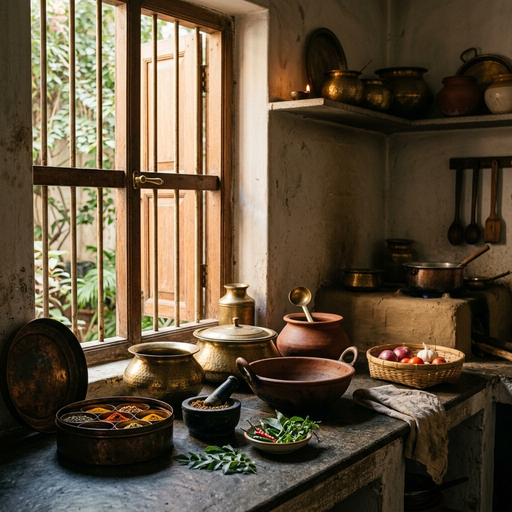 Lingayat Traditional Home Kitchen